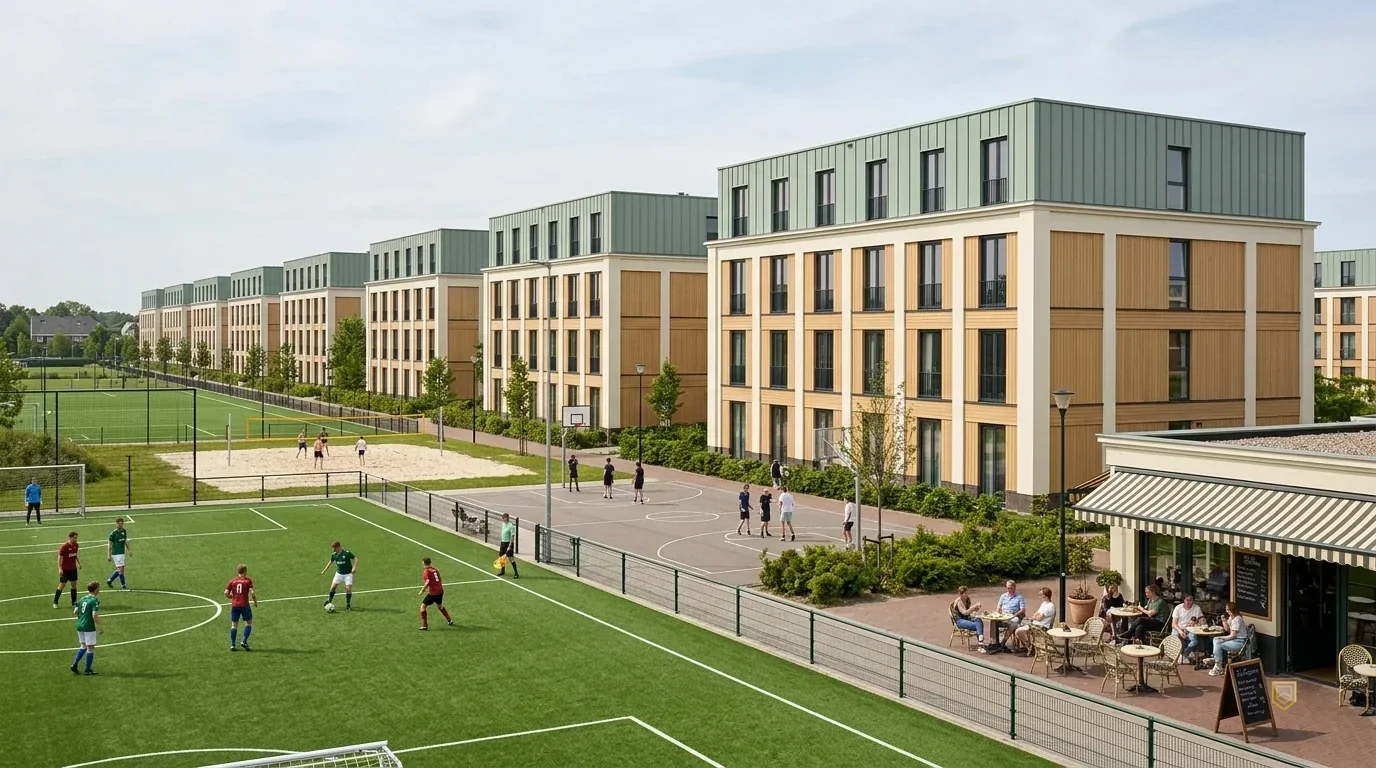 Sportveld op de campus